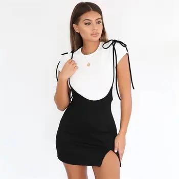 

Hirigin 1pcs Women Clothes Casual Suspender Dress Bandage Bodycon Sleeveless Evening Party Club Mini Dress Lady Clothing