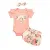 Toddler Baby Girls Clothes Sets Leopard Print Short Sleeve Romper Tops Bow Shorts Headband 3pcs Outfit Set 22