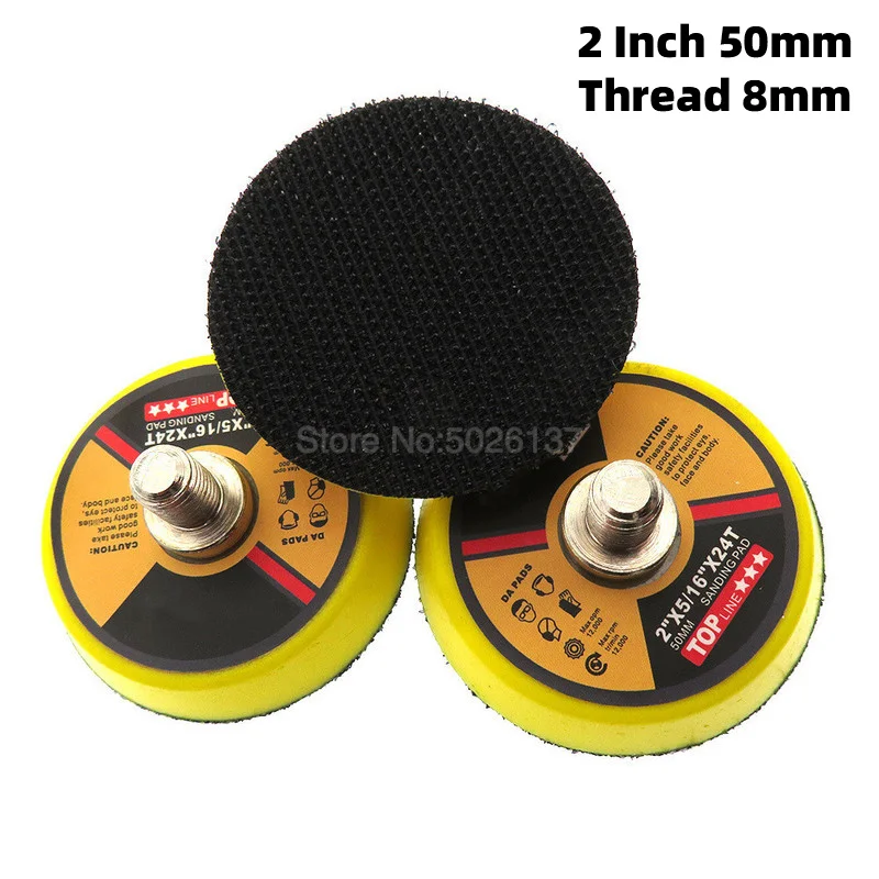 1pc 2inch 50mm M8 Shank Selfadhesive Sanding Disc Round Abrasive Dry