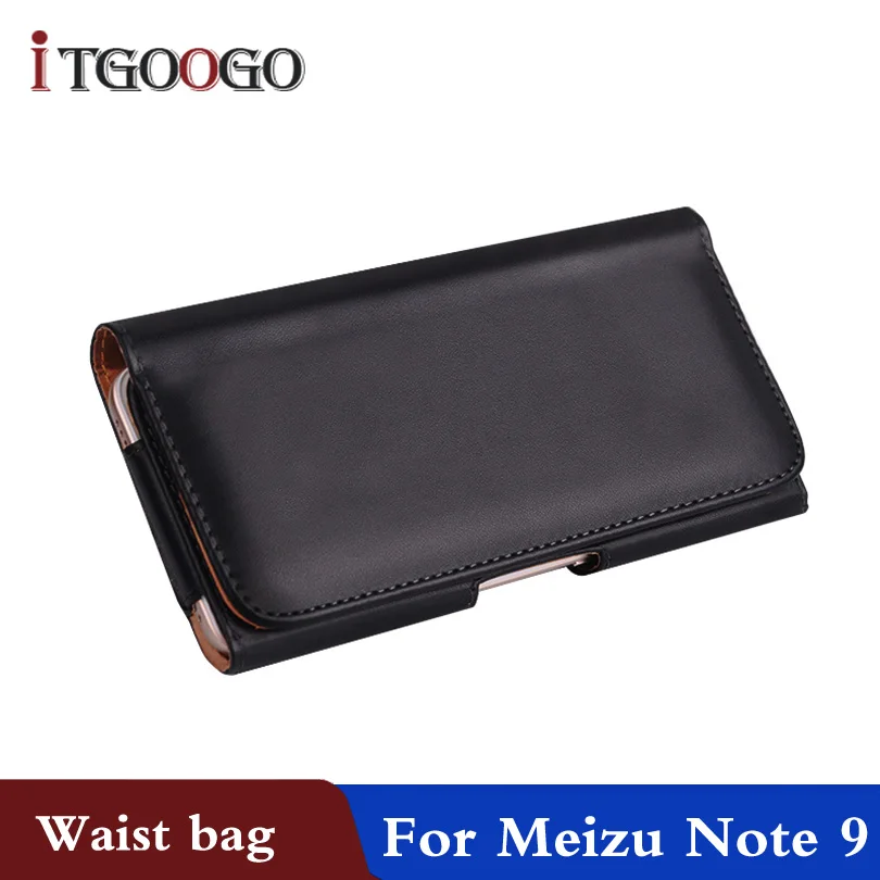 Pouch For Meizu Note 9 Waist Bag Leather Case Walking Running Waist Belt Sports Pouch Case