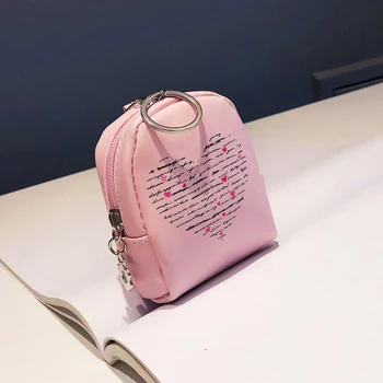 

Cartoon Women Girls Mini Coin Bag Print Coin Purse Keys Card Holder Wallet Money Bags Earphone Package Kids Gifts