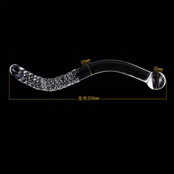 Bending Glass Anal Plug Long Butt Plug Glass Toys For Women Men Prostate Massage Anal Sex Toys Sex Shop 4