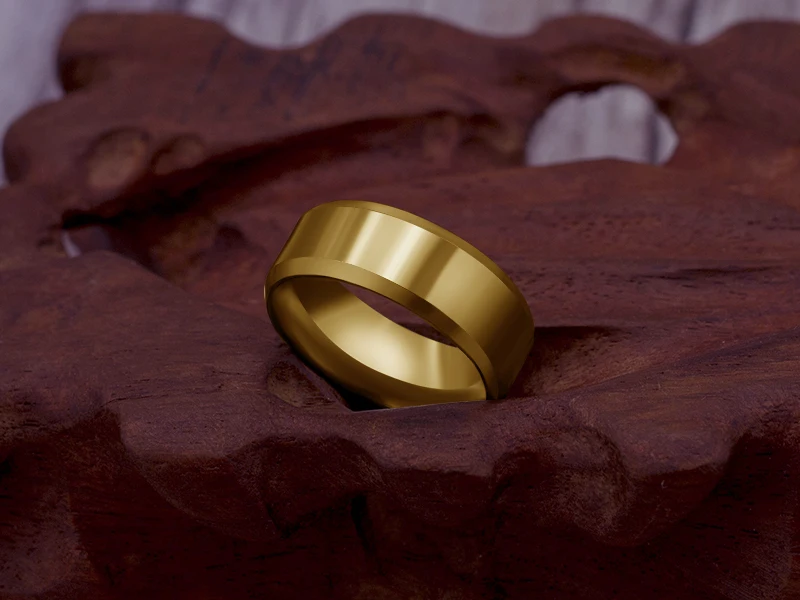 Modischer Edelstahlring Für Damen Und Herren, 8mm Schwarz_voghion.com