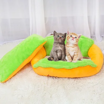 

Hot Dog Bed Large Dog Lounger Bed Kennel Mat Soft Fiber Pet Dog Puppy Warm Soft Bed Houses Creative Cat Bed Dog And Cat Supplies
