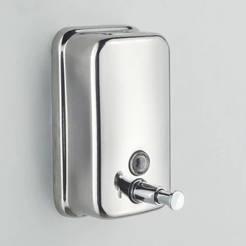 

Stainless Steel Shampoo Soap Dispenser Container Wall Mounted Pump Shower Accessory School Kitchen Bathroom Manual Tools Modern