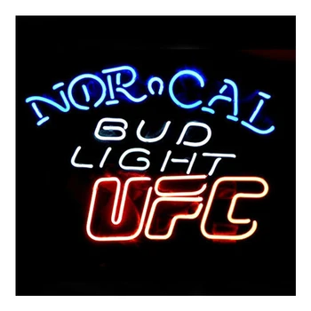 

NORCAL BUD LIGHT UFC Sign Custom Handmade Real Glass Tube Beer Bar KTV Store Advertise Decoration Display Neon Signs 19X15"