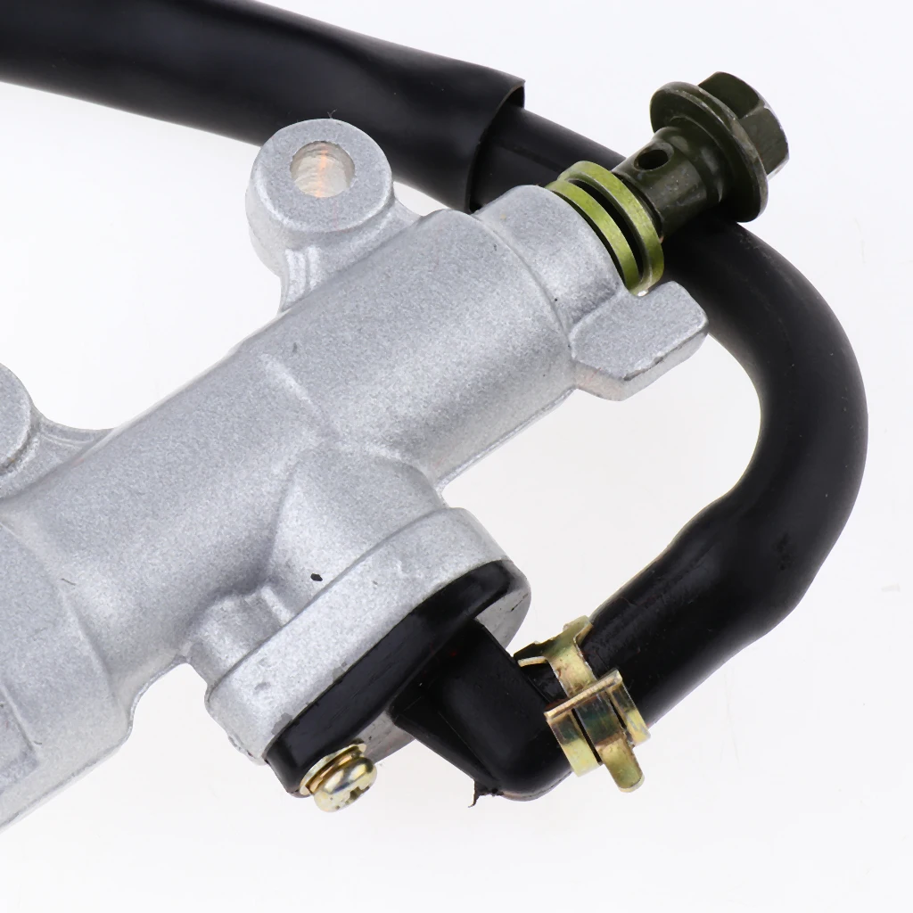 Motorcycle Rear Brake Master Cylinder Pump with Fluid Reservoir for 50-250cc Scooter Dirt Quad ATV Bike