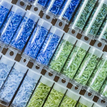 

Japan imported MGB, twisted tube beads 6mm matte color series, French embroidery material