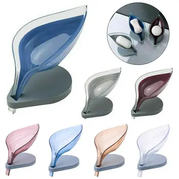

Creative Leaf Shape Decorative Drainage Self Draining Soap Holder Soap Storage Box Holder Container For Kitchen Bathroom