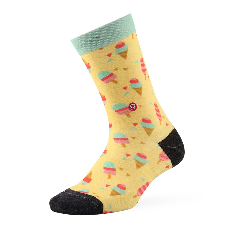 Носки с принтом спортивные носки, ZEALWOOD унисекс мериносовая шерсть ультра-светильник носки для бега 1/3 пар - Цвет: 1 pair yellow