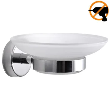 

1*Soap Dish Holder Stainless Steel Bathroom Toilet Soap Dish Holder Adhesive Screws Mounting New Arrival