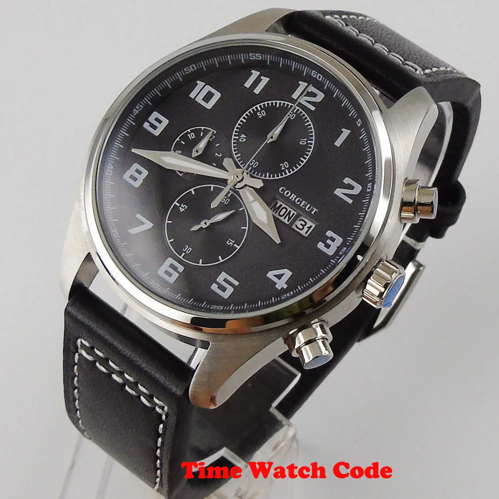 Corgeut 42Mm Gerakan Kuarsa Jam Tangan 