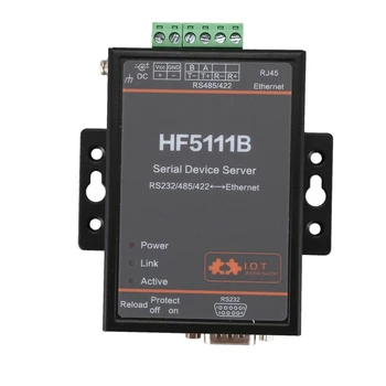 

HF5111B Serial Device Server RS232/RS485/RS422 Serial to Ethernet Free RTOS Serial Server F22498(EU Plug)