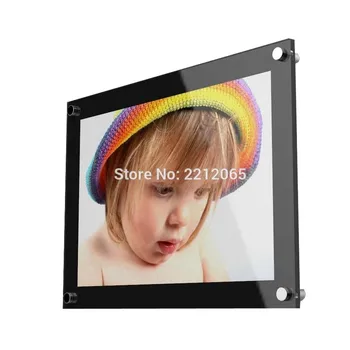 

(Pack/5units) Acrylic Wall Mounted Sign Frame with Black Border for Poster,Picture,Mounting Hardware Included YPD-002