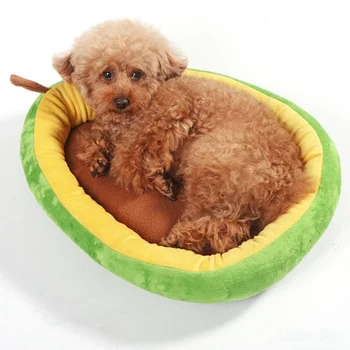 

1PC Soft Warm Avocado Shape Pet Bed Comfortable Pet Nest Dog Cat Washable Kennel Easy To Clean Pet Supplies Pet House