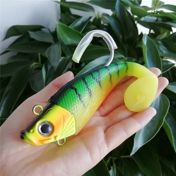 

5pcs/set Jigging Soft Bait Fishing Lures 15cm/163g DIY Lead Head Jig Fish T Tail Sea Bass Lure Fishing Tackle Lead Spoon