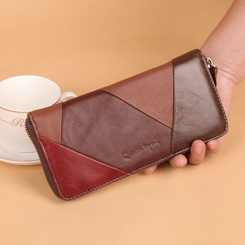 Cobbler Legend Women Long Purse Female Clutches Money Wallets Vintage Design Phone Bag for Ladies Card Holder Coin Purses images - 6