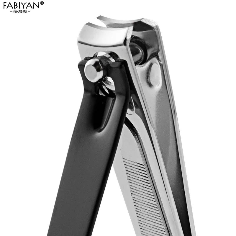 Stainless Steel Nail Art Clippers Manicure Files Cutter Nipper Machine Knife Fingernail Toenail Trimmer Care Tool Black