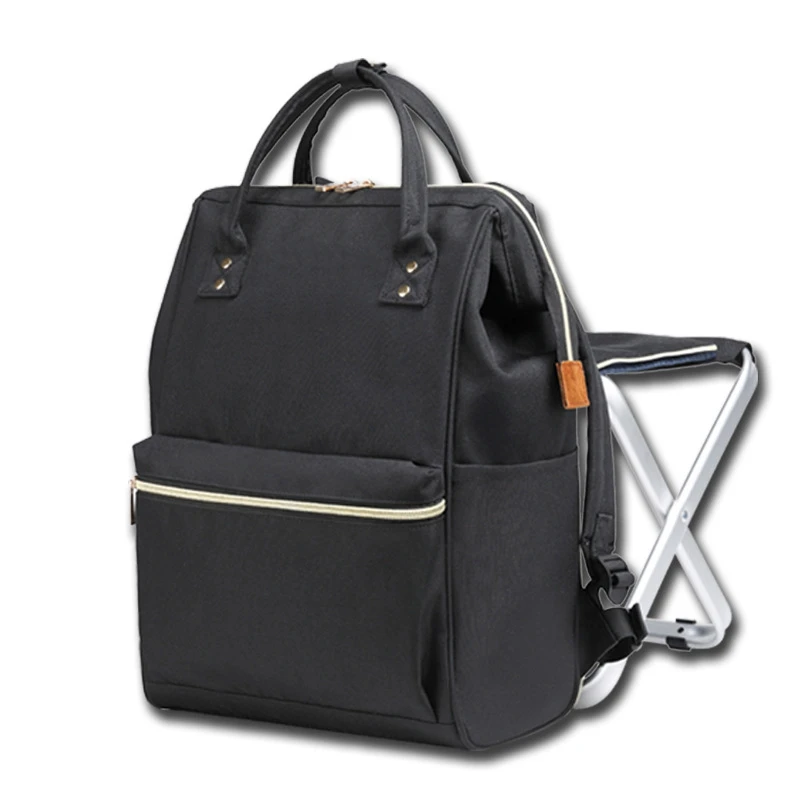 

NEW-Large Capacity Seated Stool Foldable Mummy Bag Dining Chair Mummy Bag Portable Travel Bag Diaper Bags Backpacks