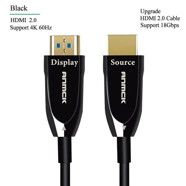 Anmck волоконно-оптический HDMI 1,4 кабель 4K 30Hz 2K 144Hz 10M 15M 20M 30M 40M 50M HDMI к HDMI кабель для HD tv Box Проектор Монитор - Цвет: HDMI 2.0