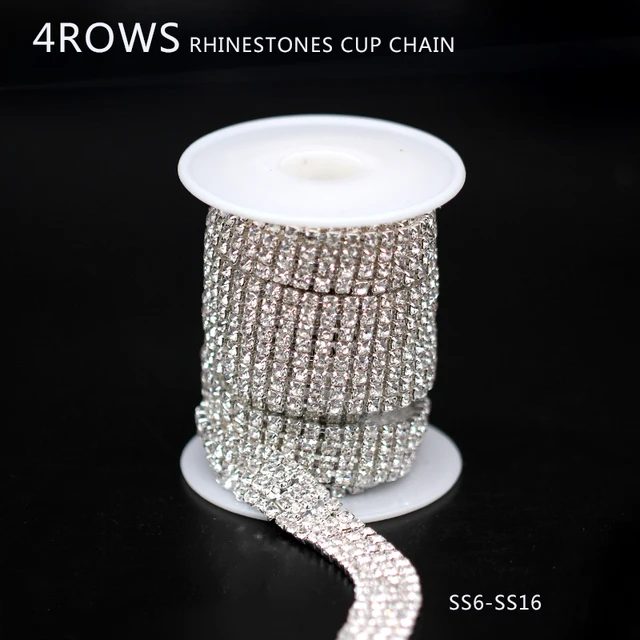 Catena Con Strass E Perle Per Cucito Fai Da Te - Decorazione Lucida Per Abiti, Matrimoni E Feste, Colore Oro, 1 Yard - Foto 5