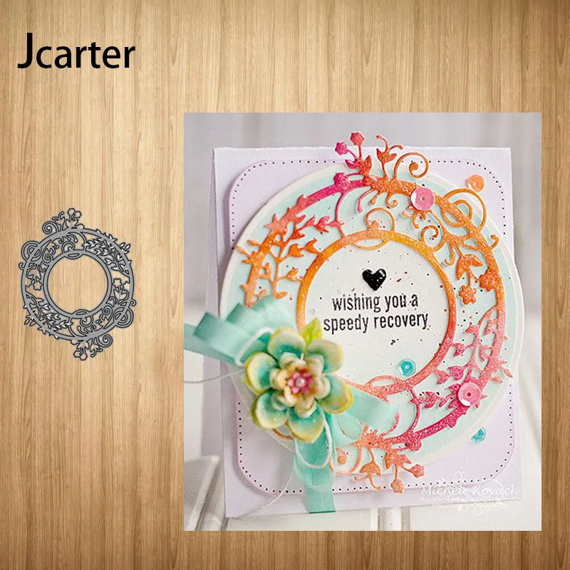 

Flowers Wreath Metal Cutting Dies Craft Cut Die Stencil for Scrapbooking Handmade Paper Make Album Model Punch Blade New Design