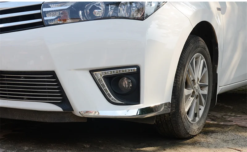 Для Защитные чехлы для сидений, сшитые специально для Toyota Corolla евро передние противотуманные фары бампера нижнем углу гвардии протектор Газа отделка 2 шт./компл.- аксессуары