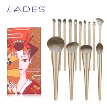 BELÄDT 14PCS Make-Up Pinsel Set Foundation Rouge Pulver Pinsel Lidschatten Blending Machen up Kits Kosmetische Werkzeuge Gold mit Beutel