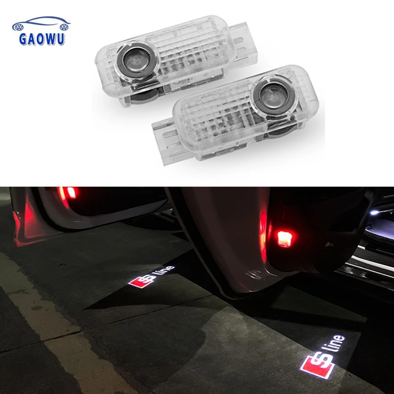 

2pcs Car Door Logo Led for Audi TT TTS S Line Door welcome light Shadow Projector Courtesy Laser Light fit for Audi