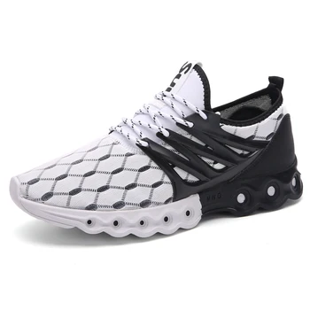 

Outdoor Fashion Breathable Walking Shoes Men Shock-absorbing Non Slip Sports Shoes Casual Lace Up Sneakers
