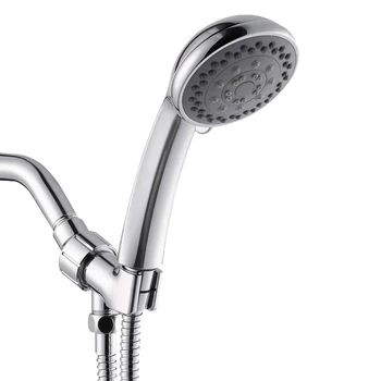 

High Pressure Shower Head 5-Settings Handheld Showerheads With 60 inch Stainless Steel Hose Adjustable Angle Bracket