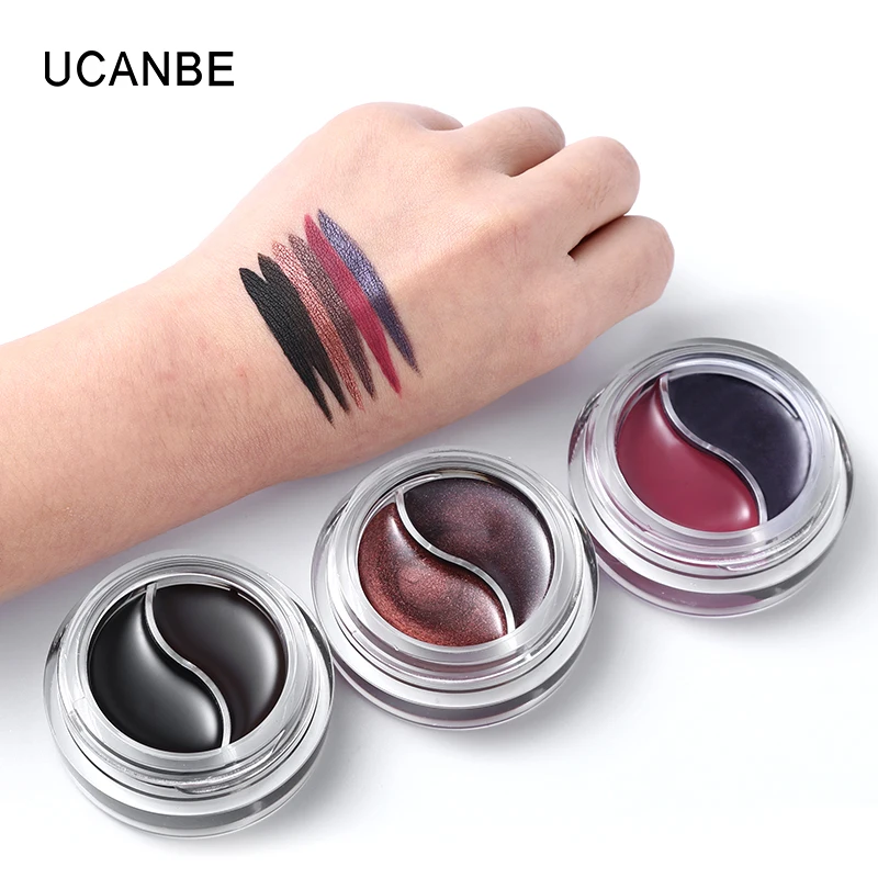 2 в 1 водостойкая гелевая подводка для глаз 3 цвета|brand eye liner|eye linereye liner waterproof |