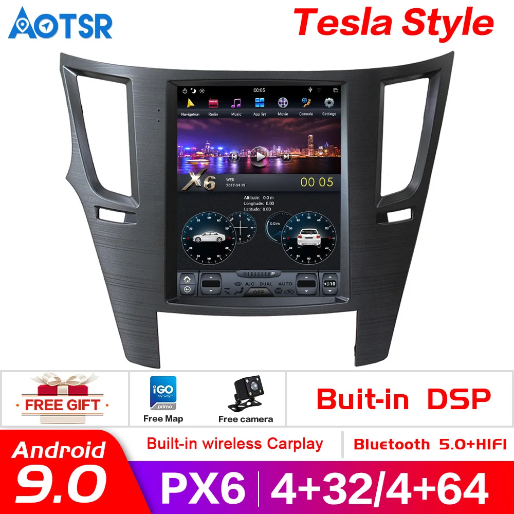 PX6 4GB RAM Tesla style Android 9.0 Car GPS Navigation For Subaru Legacy Outback 09to14 head unit multimedia radio tape recorder PX6 4GB RAM Tesla style Android 9.0 Car GPS Navigation For Subaru Legacy Outback 09to14 head unit multimedia radio tape recorder