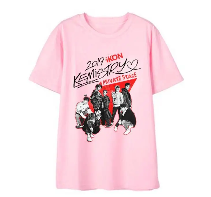 Новое поступление, kpop ikon, г., футболка с принтом для всех членов, унисекс, k-pop, летняя модная футболка с круглым вырезом и короткими рукавами - Цвет: 2