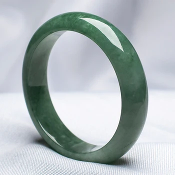 

Zheru Jewelry Natural Burmese Jadeite Dark Green 54-62mm Bracelet Elegant Princess Jewelry Gift for Mom and Girlfriend