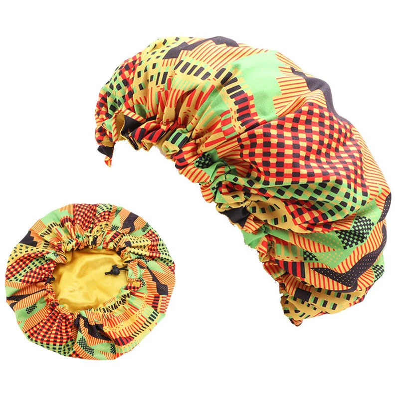 mens skully beanie Kids African Pattern Print Fabric Ankara Bonnets Women Extra Large Satin Lined Bonnets Night Sleep Hat Ladies Turban Chemo Cap skullies beanie