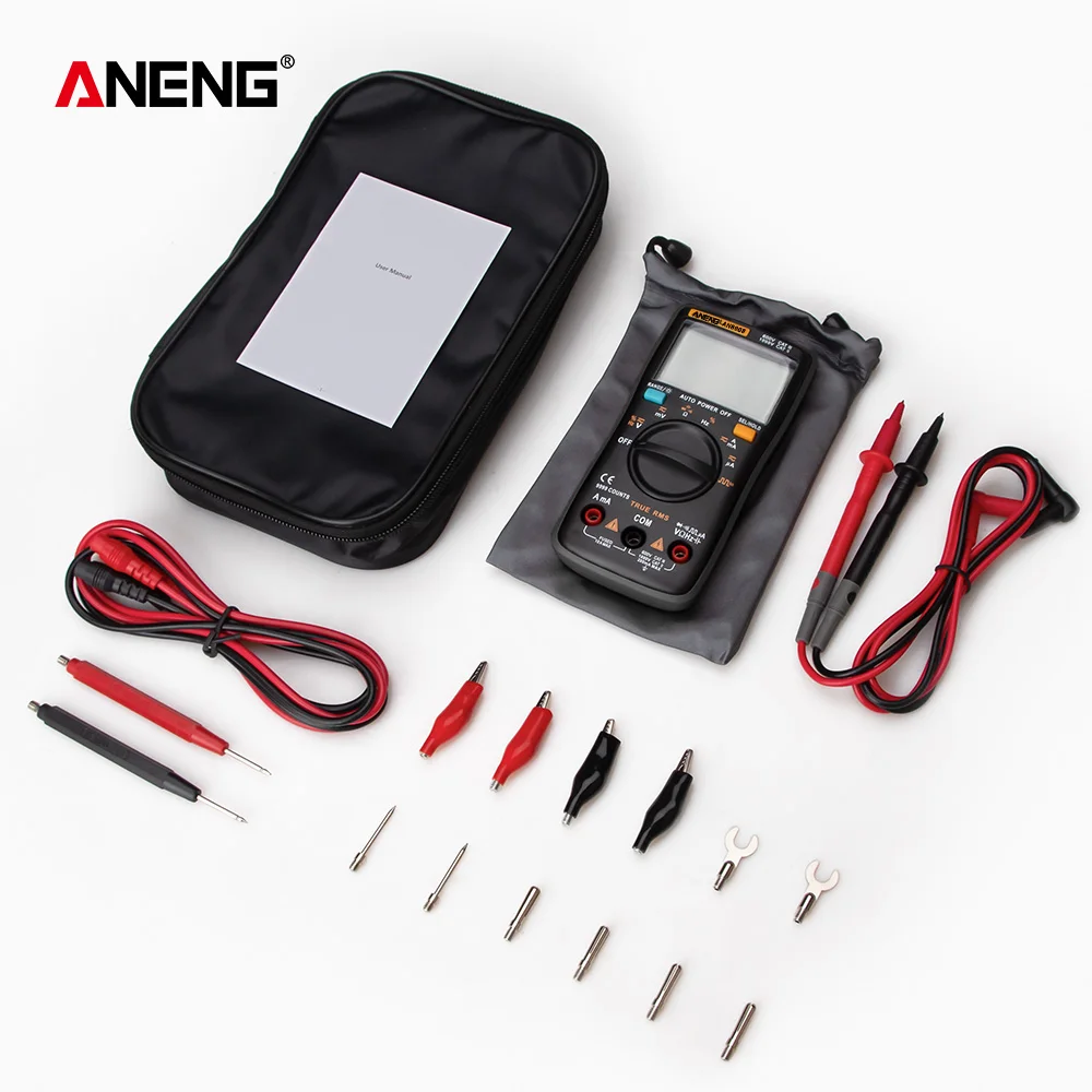 ANENG AN8008 Цифровой мультиметр 9999 отсчетов транзистор истинный среднеквадратичный