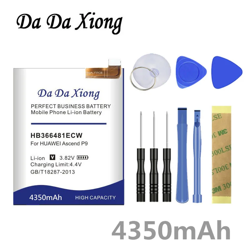 

Da Da Xiong 3700mAh HB366481ECW Battery for Huawei P9 Battery EVA-AL00 AL10 EVA-TL00 For Huawei G9 Lite Honor 8 For Huawei 5c
