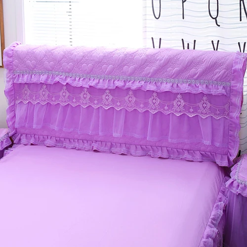 Принцесса Кружева Кровать Чехол на спинку кровати хлопок стеганый утолщаются пылезащитный чехол мягкий все включено крышка головы 220x55 см покрывало для изголовья - Цвет: Color 5