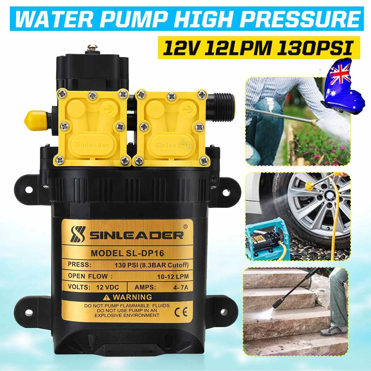 Сельскохозяйственный Электрический водяной насос высокого давления 12 В