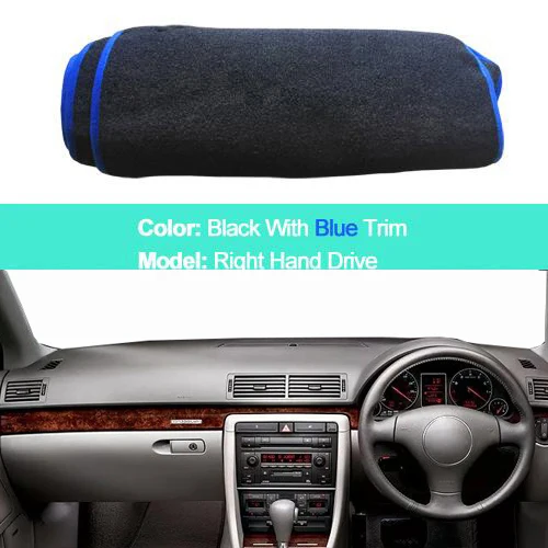 LHD Blue Для Audi A4 B6 B7 2002-2007 2008 LHD RHD 2 слоя автомобиля внутренняя крышка приборной панели приборная панель коврик ковер накидка подушка коврик для автомобиля Стайлинг - Название цвета: LHD Blue