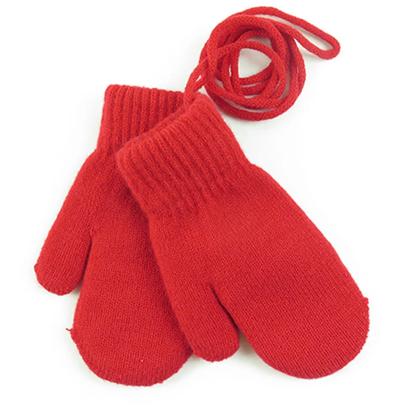 DENNYLITER Girl Gloves 7 color Fashion Winter Gloves Outdoor Full Finger Solid Double Thick Guantes Student Mittens