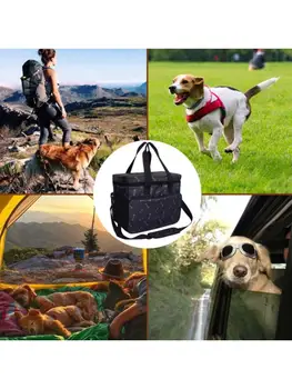 

Pet Travel Shoulder Bag Multi-function Dog Food Tote Carrier Container Organizer 91AD