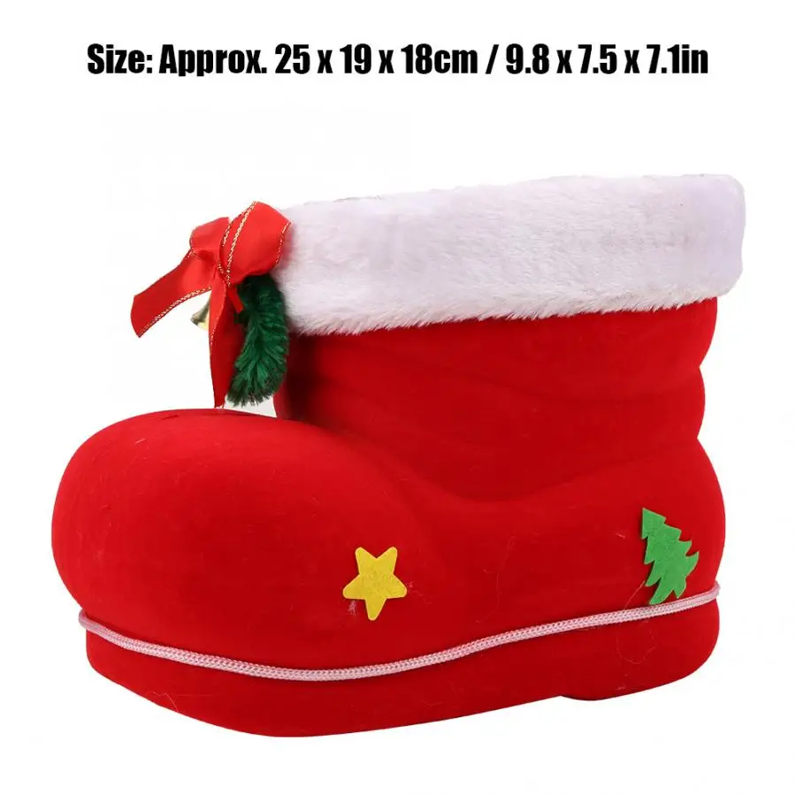 Lovely Christmas Candy Boot Holder Decoration Home Party Ornament Gift Prop Toy Christmas Decorations for Home