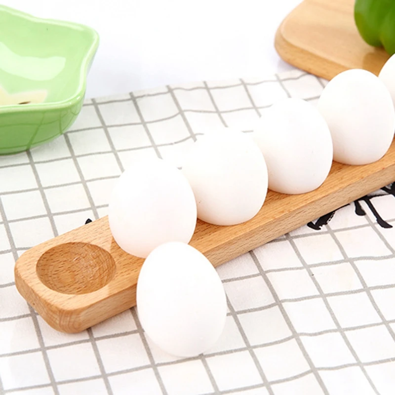 Японский стиль, деревянная коробка для хранения яиц, Домашний Органайзер, стойка для яиц, держатель для яиц, аксессуары для декора кухни, 6 ячеек, лоток для яиц, коробка для хранения яиц