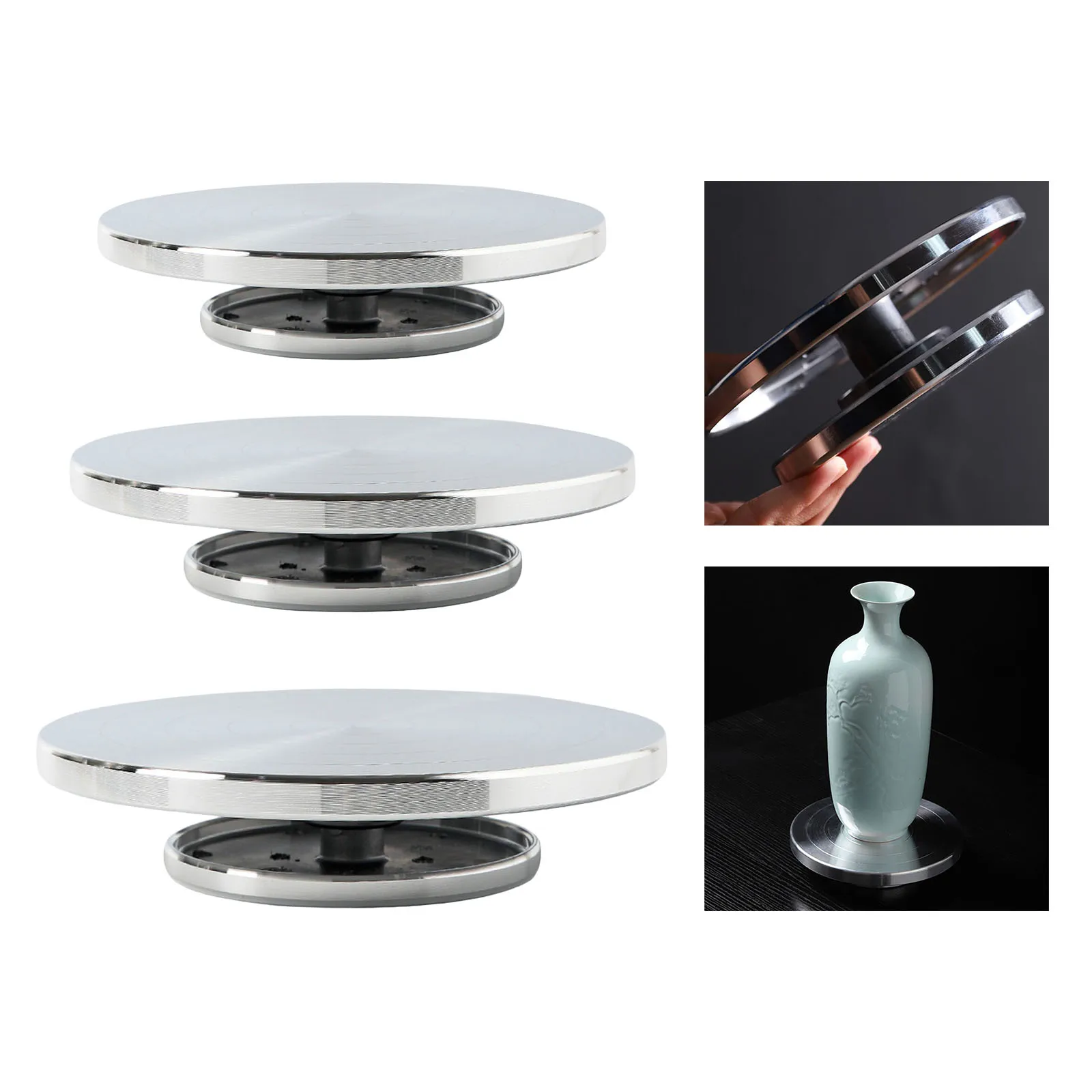 Pottery Wheel Ceramic Tools Double-Sided Aluminum Turntable For Pottery Forming