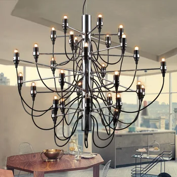 

Nordic Gold Silver Black Chandelier Modern 18/30 /50 lights luxury chandelier hanging lamp for living room restaurant decoration