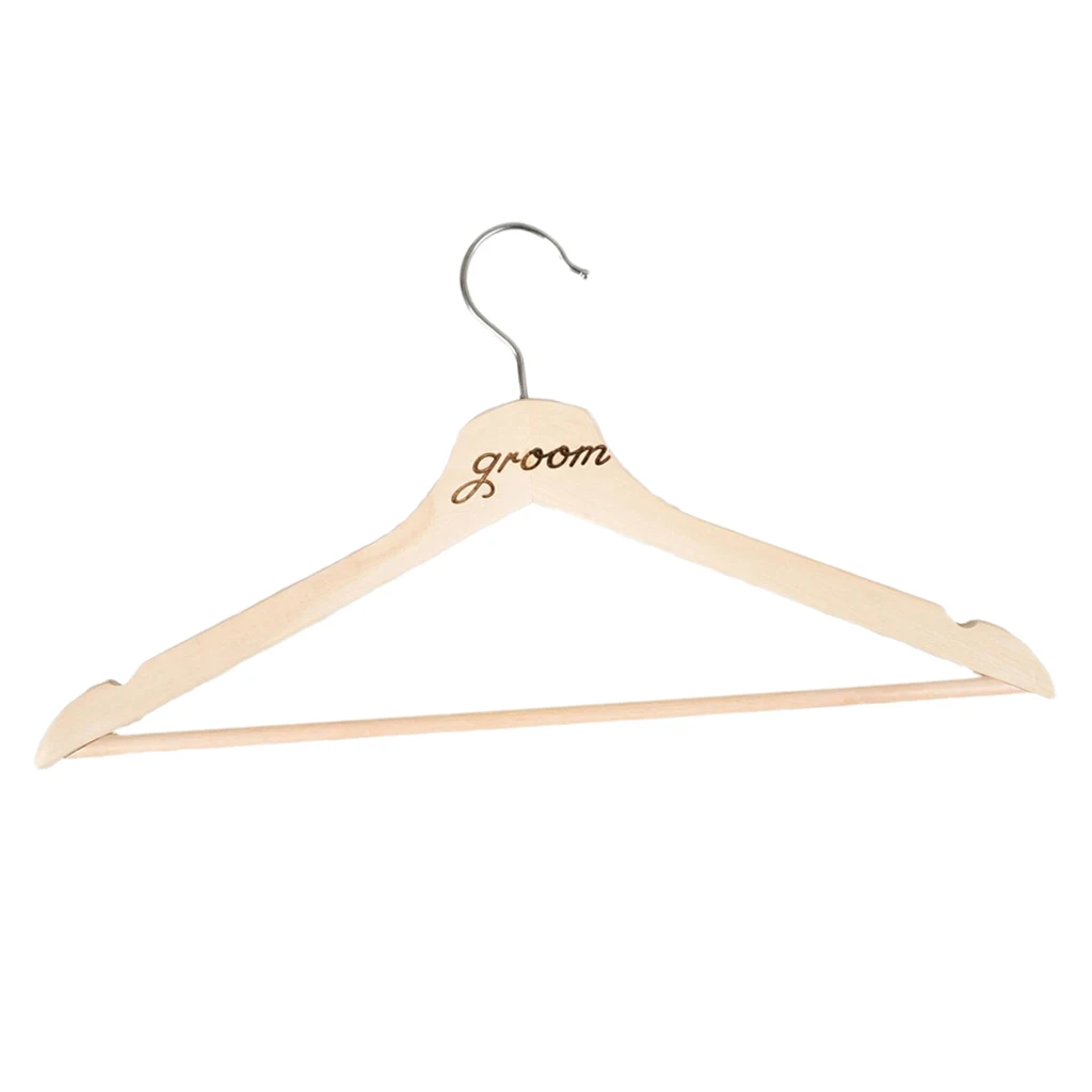 Wedding Dress Hanger Wooden Bridal Clothes Hangers for Brides and Grooms Wedding Dress Hanger Wooden Bridal Clothes Hangers for Brides and Grooms