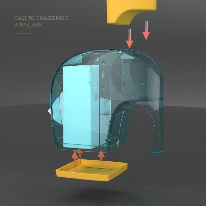 Creative Desk Elephant Tissue Paper Box Cover With Pen Holder Remote Controller Mobile Phone Storage Organizer Home Office