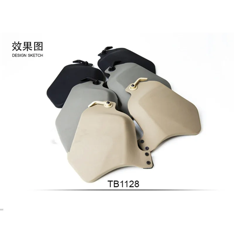 New Tactical Airsoft Helmet Side Covers Ear Protection With Pad for Ballistic Fast Helmet Rail BK/DE/FG